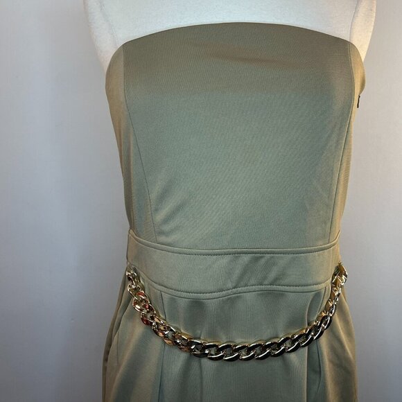 VERY J Women's Taupe Strapless Dress - Size Medium - NWT - Picture 2 of 5